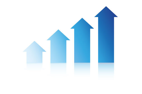 Blue Arrow Graph Diagram Template Vector: A Graphic Asset for Modern Branding