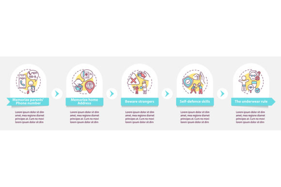 Child Safety Vector Infographic Template for Modern Branding