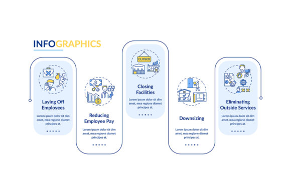 Cost Cutting Measures Vector Infographic Graphics