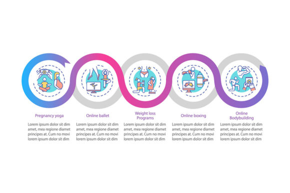 Exercising Programs Vector Infographic Graphics