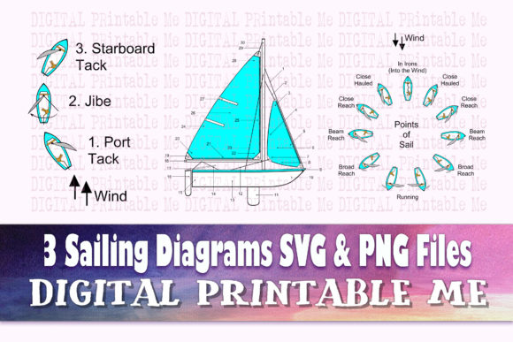 Sailing Diagram Graphics for Crafters