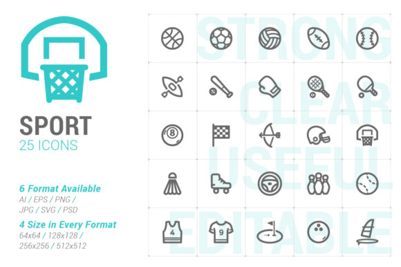 Sport Strong Line Icon