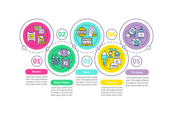 Video Learning Vector Infographic for Modern Branding